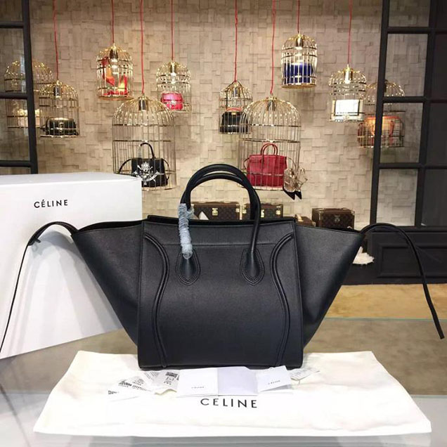Celine Phantom Luggage Tote Calfskin Leather Fall Winter 2016 Collection Black