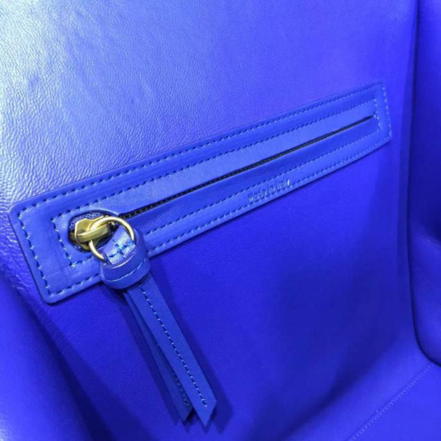 Celine Phantom Luggage Tote Suede Calfskin Leather Fall Winter 2016 Collection Electric Blue