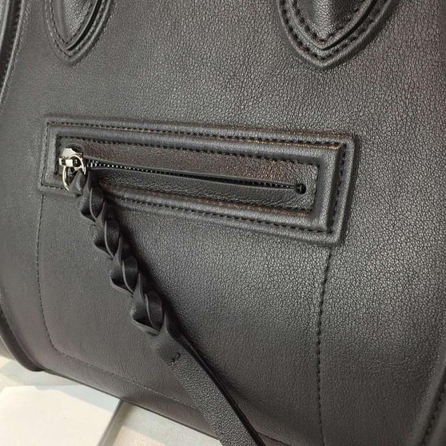 Celine Phantom Luggage Tote Grained Calfskin Leather Fall Winter 2016 Collection Black