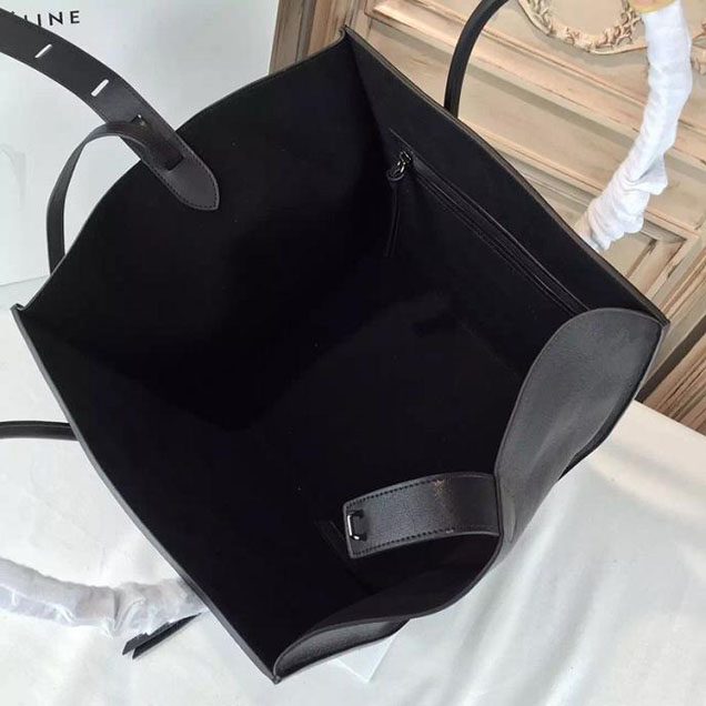 Celine Phantom Luggage Tote Grained Calfskin Leather Fall Winter 2016 Collection Black