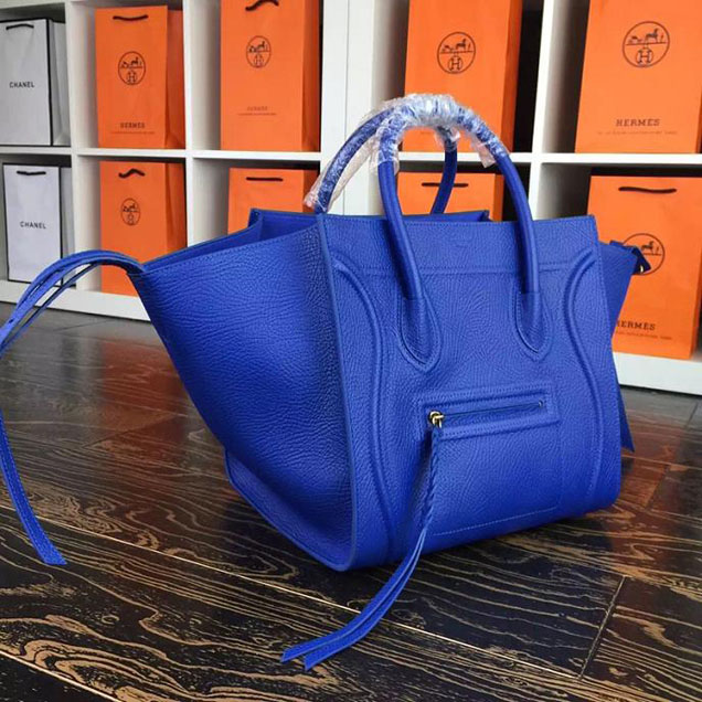 Celine Phantom Luggage Tote Calfskin Leather Fall Winter 2016 Collection Electric Blue