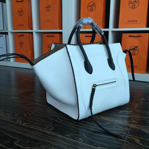 Celine Phantom Luggage Tote Calfskin Leather Fall Winter 2017 Collection White Black