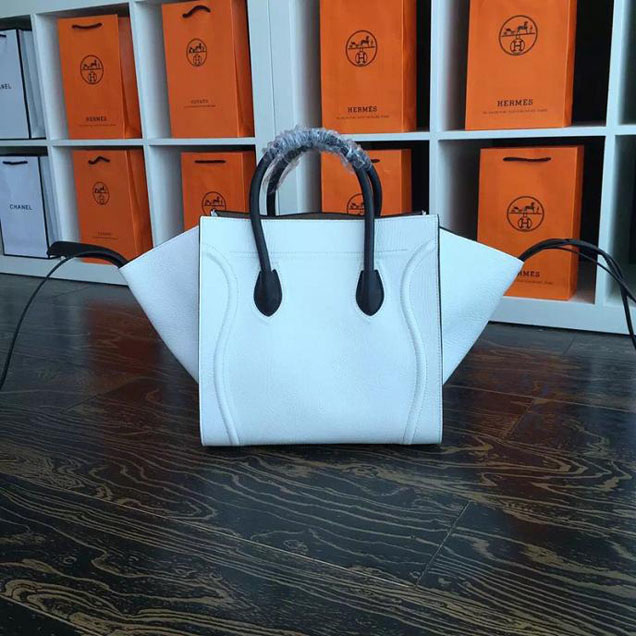 Celine Phantom Luggage Tote Calfskin Leather Fall Winter 2017 Collection White Black