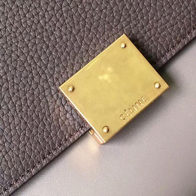 Celine Small Trapeze Bag 26cm Coffee Beige Orange