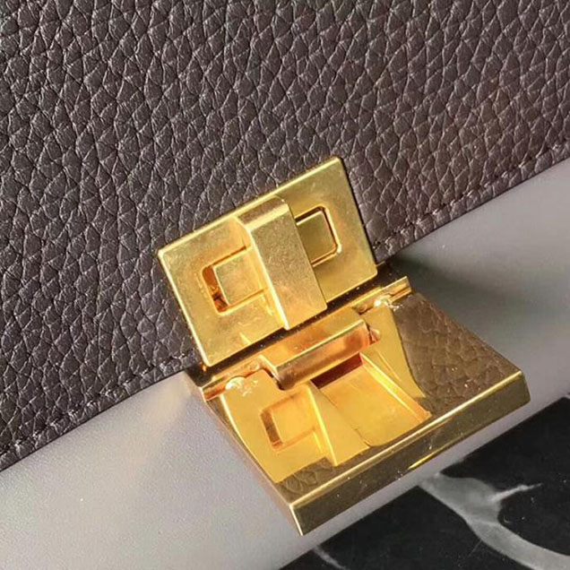 Celine Small Trapeze Bag 26cm Coffee Beige Orange