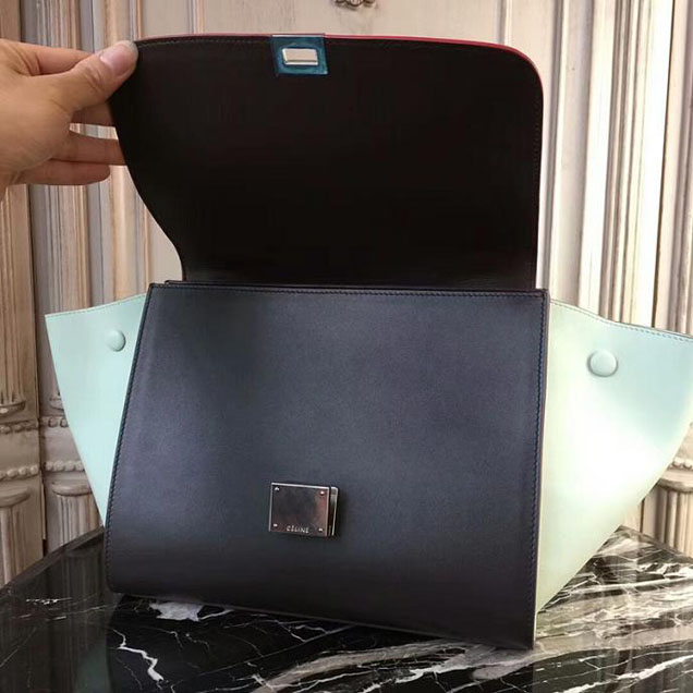 Celine Small Trapeze Bag 26cm Red Coffee White