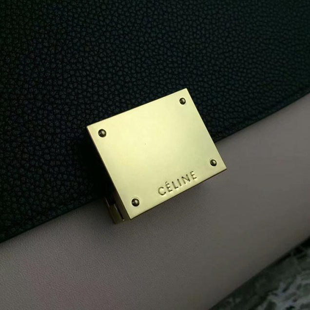 Celine Small Trapeze Bag 26cm Black Pink