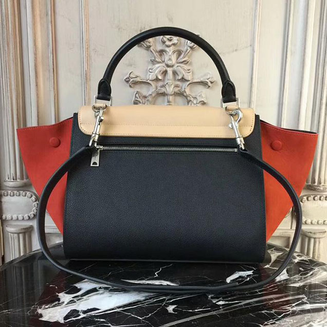 Celine Small Trapeze Bag 26cm Beige Black Red