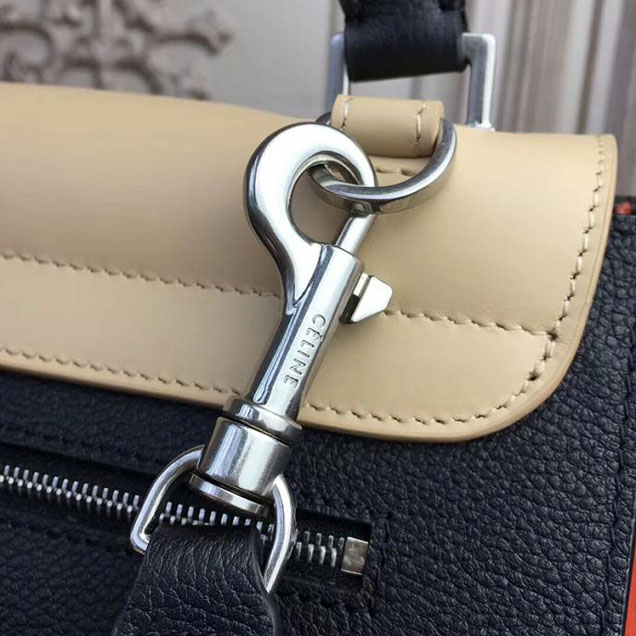 Celine Small Trapeze Bag 26cm Beige Black Red