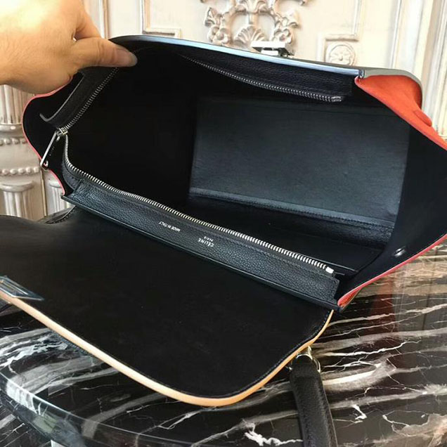 Celine Small Trapeze Bag 26cm Beige Black Red