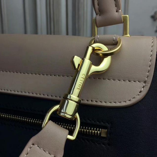 Celine Small Trapeze Bag 26cm Beige Black Pink