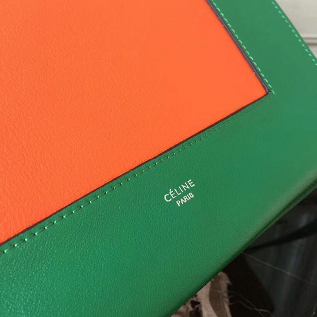 Celine Frame Bag 25cm Smooth Calfskin Pre-Fall 2017 Bag Collection Green Orange