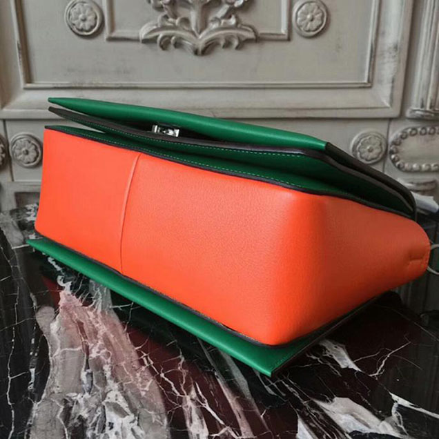Celine Frame Bag 25cm Smooth Calfskin Pre-Fall 2017 Bag Collection Green Orange