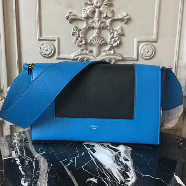 Celine Frame Bag 25cm Smooth Calfskin Pre-Fall 2017 Bag Collection Blue Black