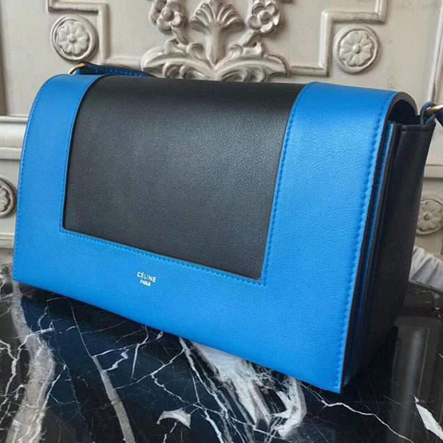 Celine Frame Bag 25cm Smooth Calfskin Pre-Fall 2017 Bag Collection Blue Black