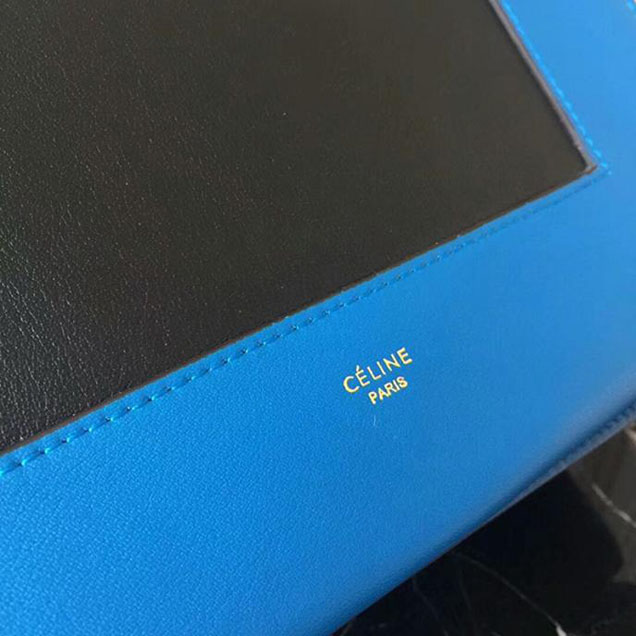 Celine Frame Bag 25cm Smooth Calfskin Pre-Fall 2017 Bag Collection Blue Black