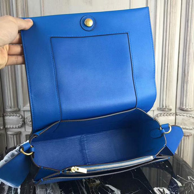 Celine Frame Bag 25cm Smooth Calfskin Pre-Fall 2017 Bag Collection Blue Black