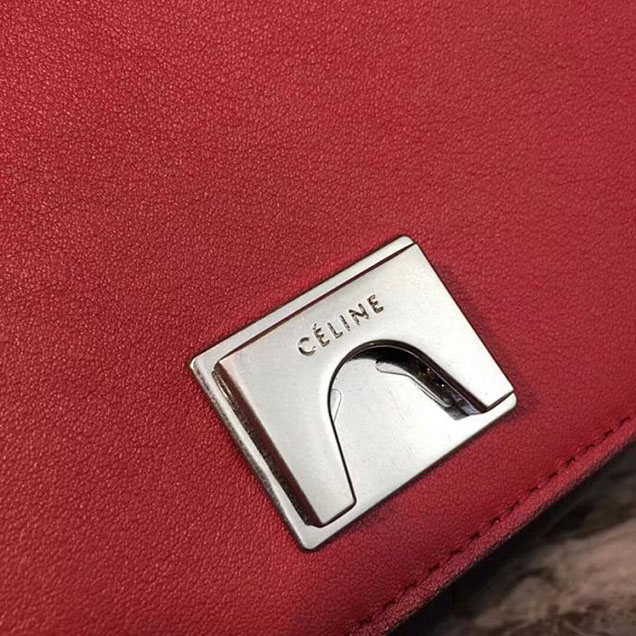 Celine Frame Bag 25cm Smooth Calfskin Pre-Fall 2017 Bag Collection Red Black