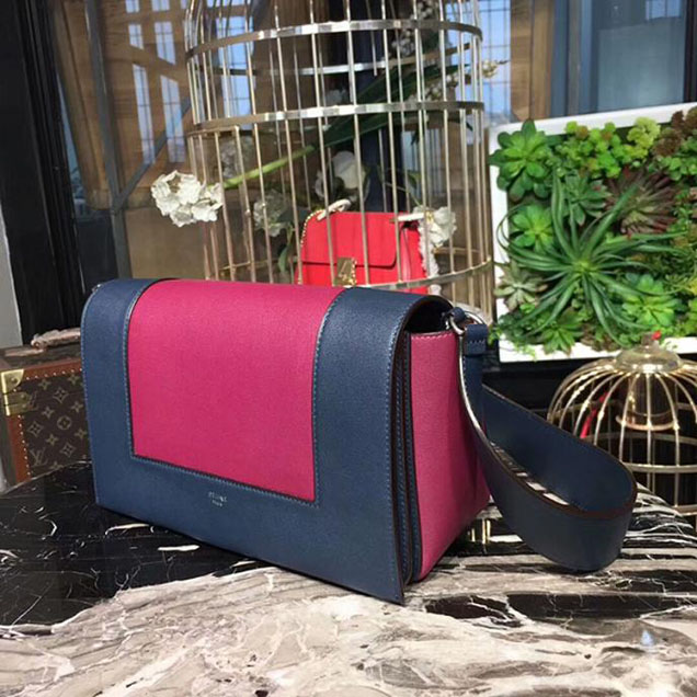 Celine Frame Bag 25cm Smooth Calfskin Pre-Fall 2017 Bag Collection Navy Purple