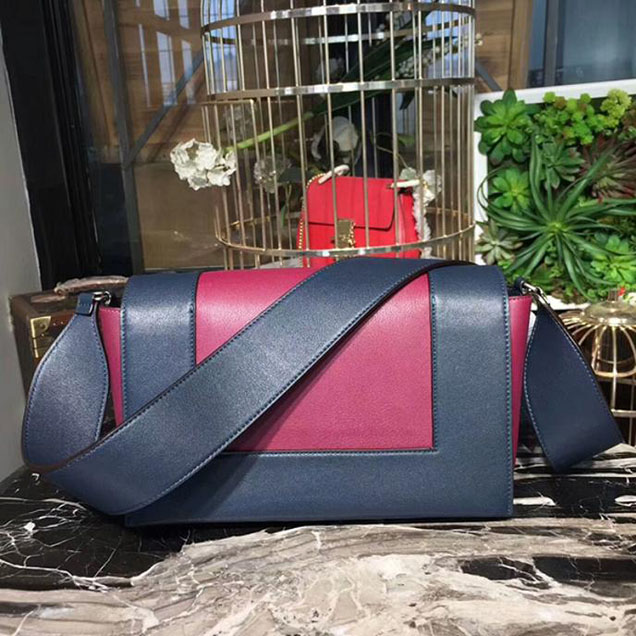 Celine Frame Bag 25cm Smooth Calfskin Pre-Fall 2017 Bag Collection Navy Purple