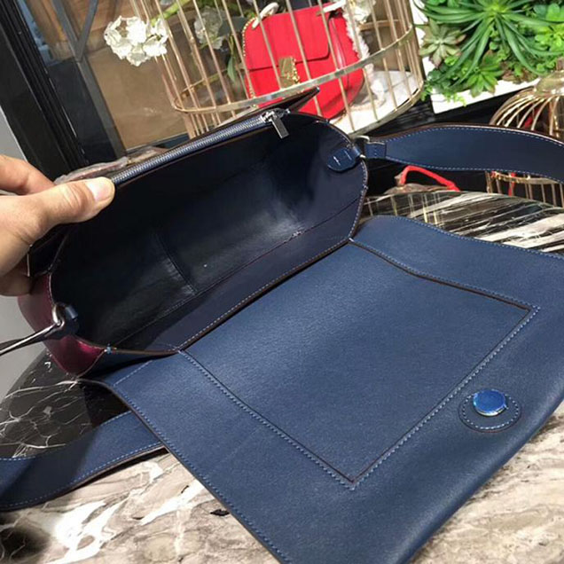 Celine Frame Bag 25cm Smooth Calfskin Pre-Fall 2017 Bag Collection Navy Purple