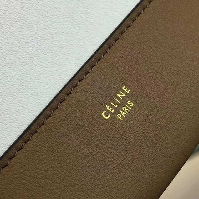 Celine Frame Bag 25cm Smooth Calfskin Pre-Fall 2017 Bag Collection Brown White