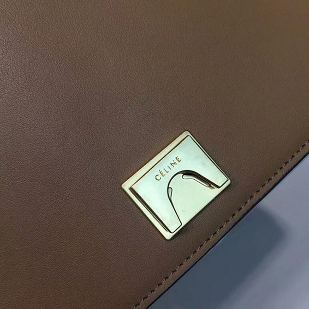 Celine Frame Bag 25cm Smooth Calfskin Pre-Fall 2017 Bag Collection Brown White