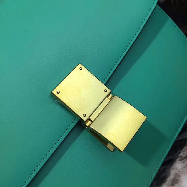 Celine Medium Classic Box Bag Turquoise
