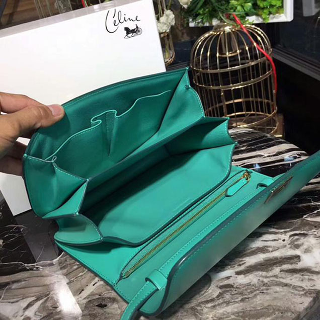 Celine Medium Classic Box Bag Turquoise