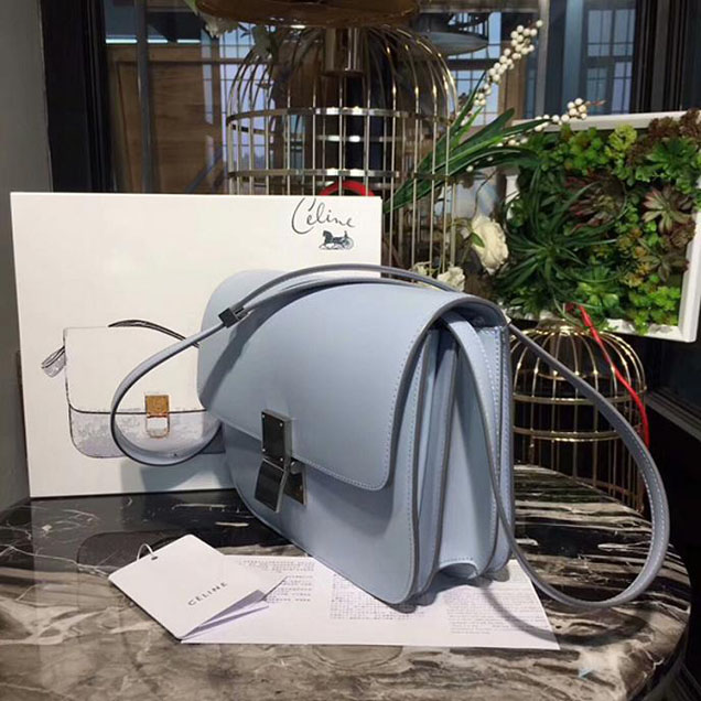 Celine Medium Classic Box Bag Sky Blue
