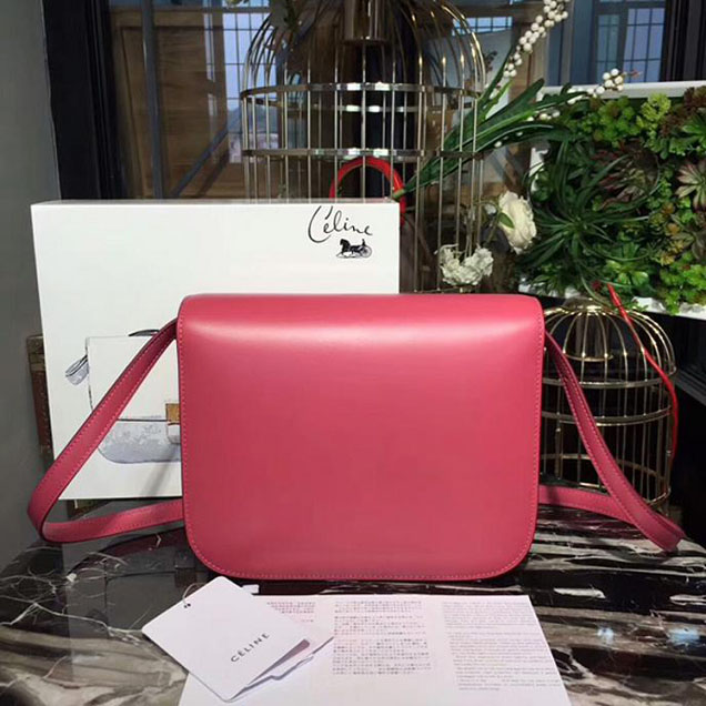 Celine Medium Classic Box Bag Rose Carmine