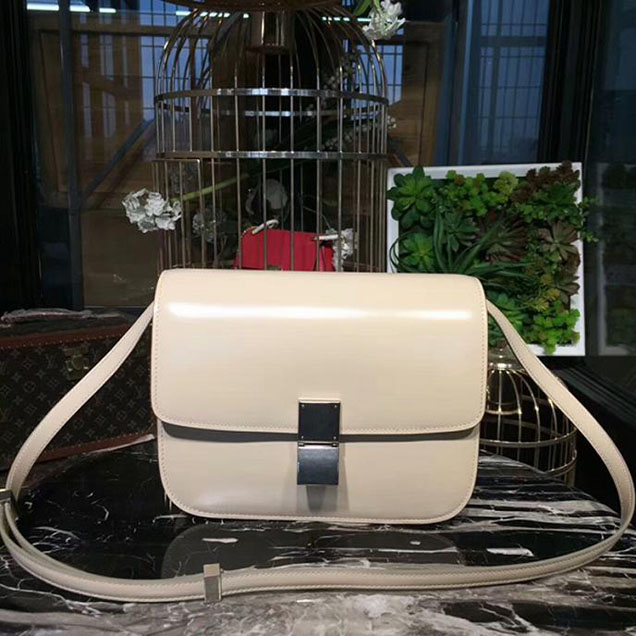 Celine Medium Classic Box Bag Beige