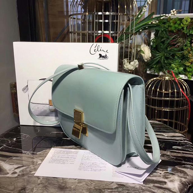 Celine Medium Classic Box Bag Ice Blue