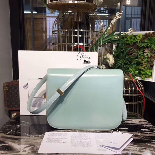 Celine Medium Classic Box Bag Ice Blue