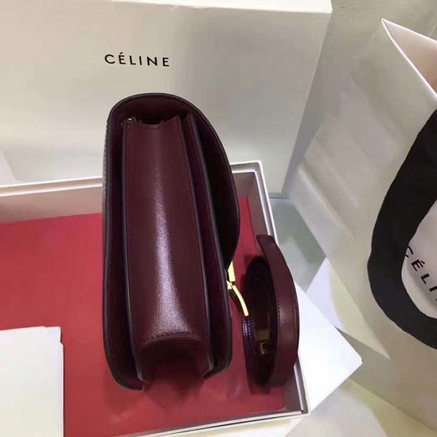 Celine Medium Classic Box Bag Burgundy