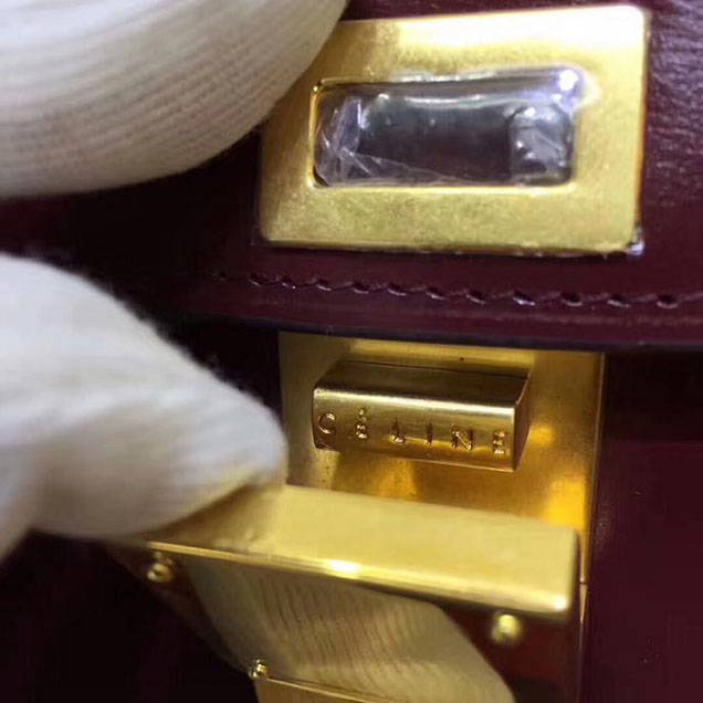 Celine Medium Classic Box Bag Burgundy