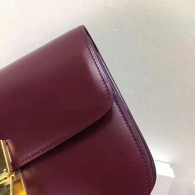 Celine Medium Classic Box Bag Burgundy