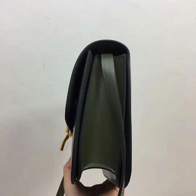 Celine Medium Classic Box Bag Dark Green