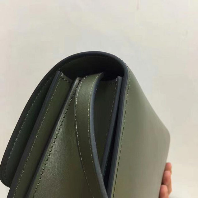 Celine Medium Classic Box Bag Dark Green