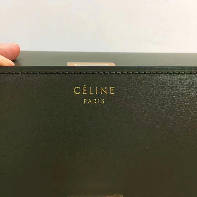 Celine Medium Classic Box Bag Dark Green