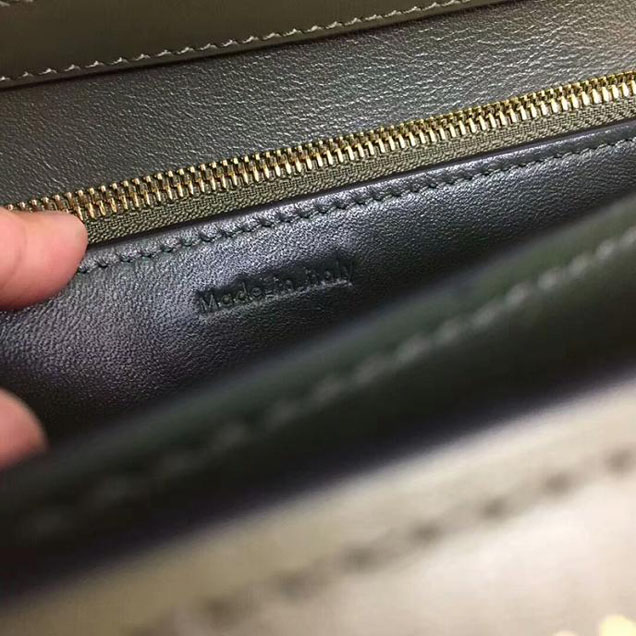 Celine Medium Classic Box Bag Dark Green