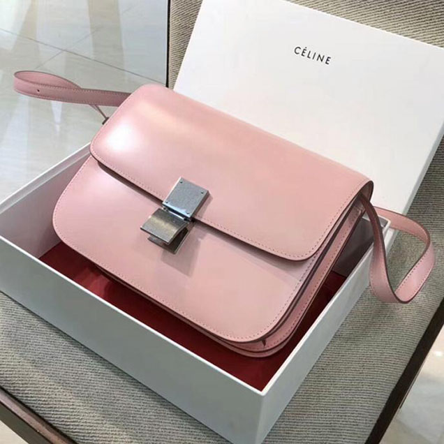 Celine Medium Classic Box Bag Pink