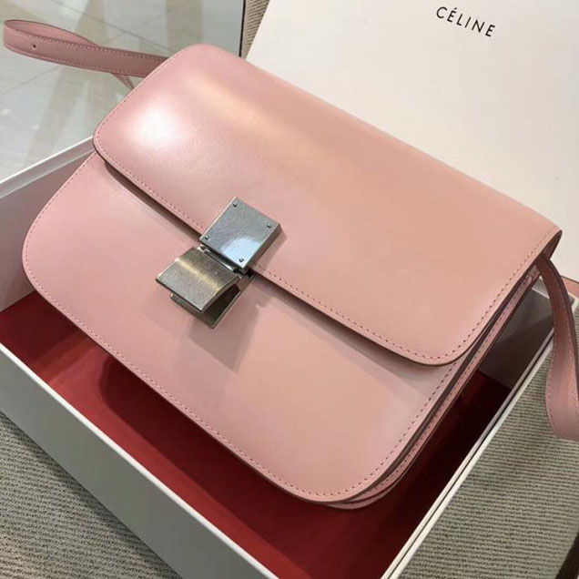 Celine Medium Classic Box Bag Pink