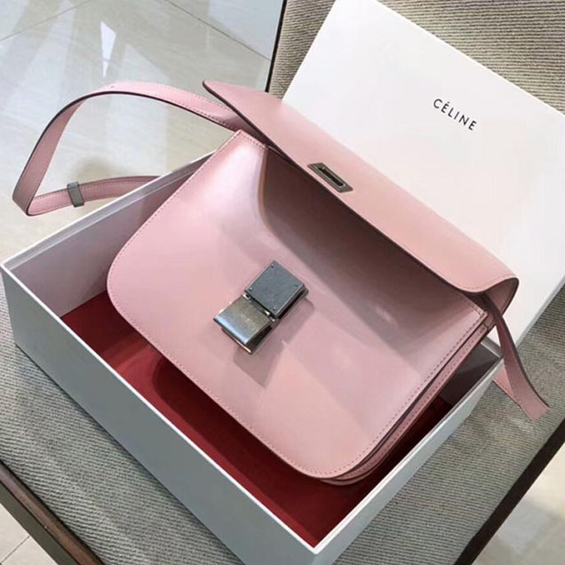Celine Medium Classic Box Bag Pink