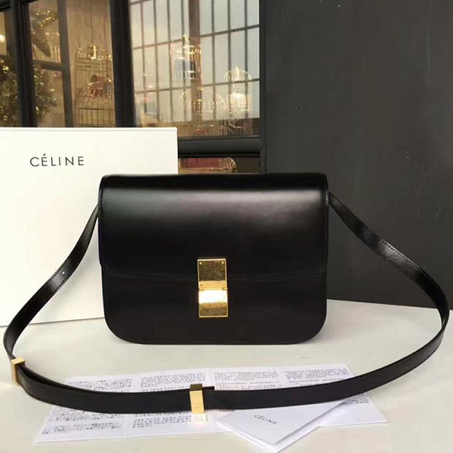 Celine Medium Classic Box Bag Black