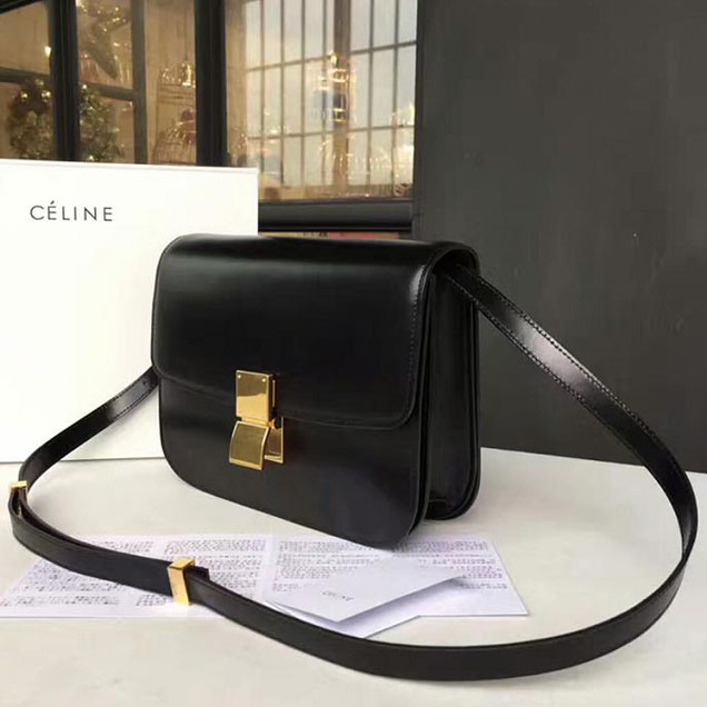 Celine Medium Classic Box Bag Black