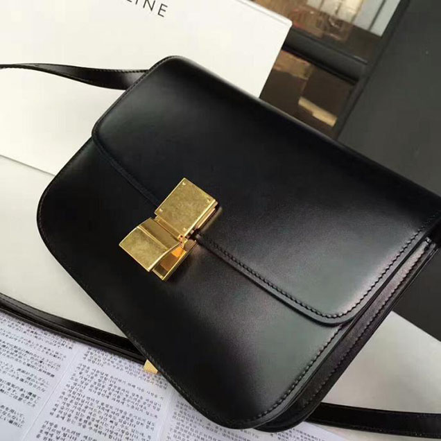 Celine Medium Classic Box Bag Black