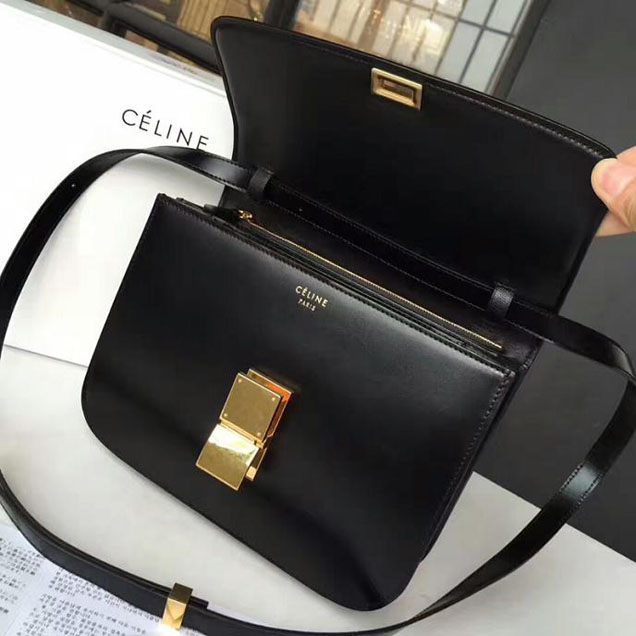 Celine Medium Classic Box Bag Black