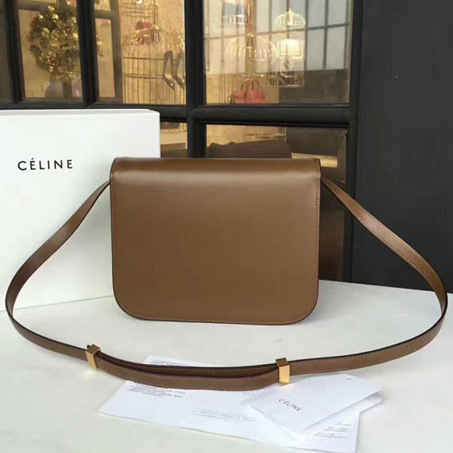 Celine Medium Classic Box Bag Brown