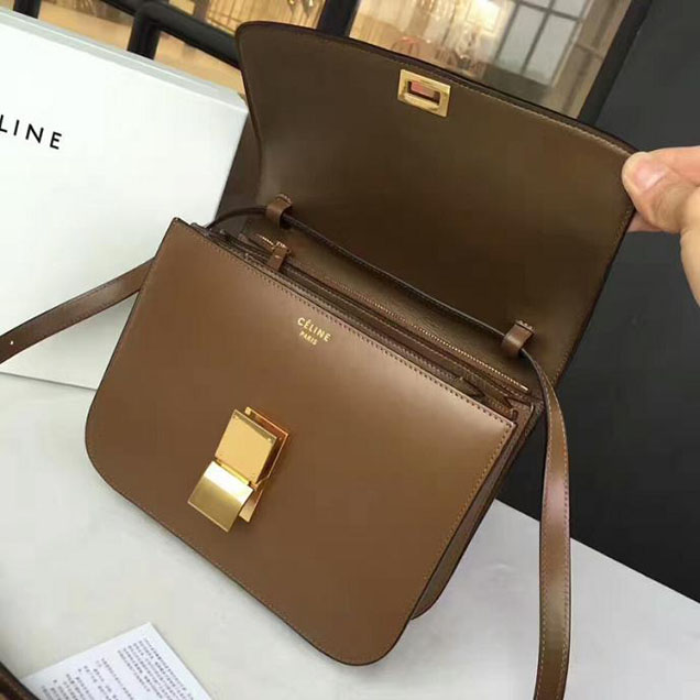 Celine Medium Classic Box Bag Brown